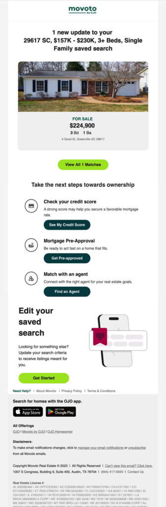 Email Next Steps Links