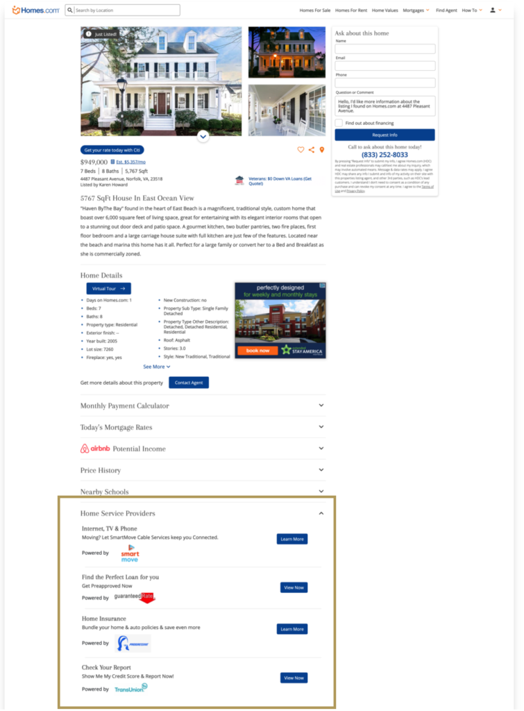 Homes Additional Services