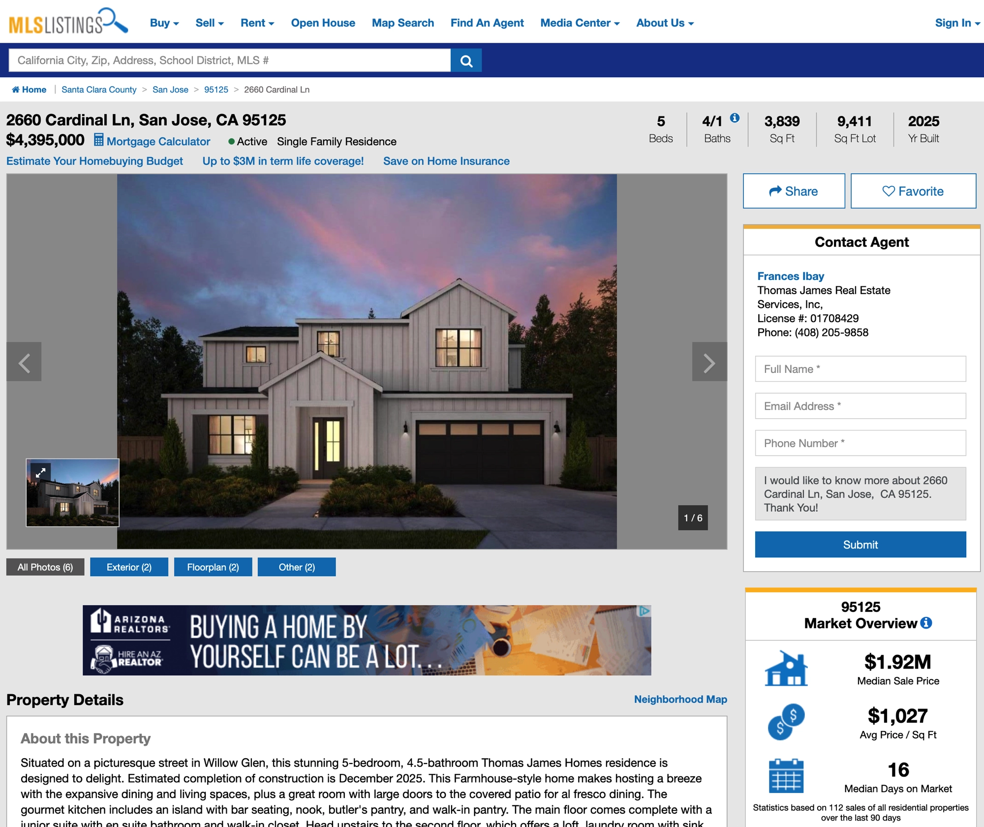 MLSListings Text Link Sample
